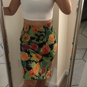 Vintage floral slip skirt